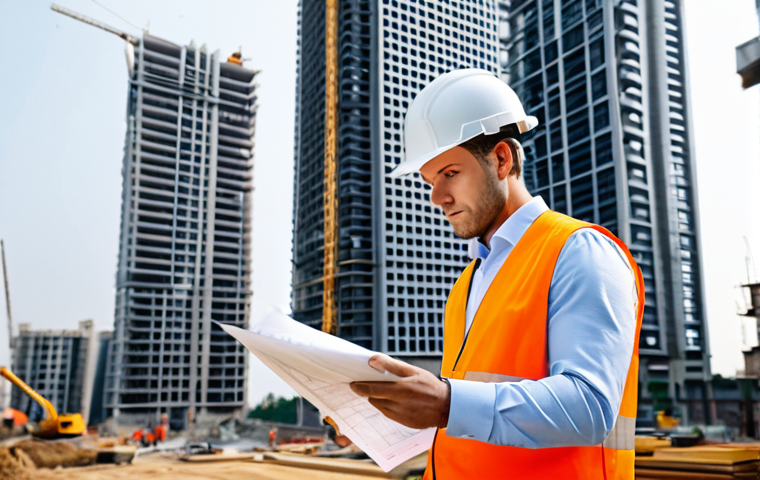 **

"Modern architect engineer, fully clothed in professional attire, reviewing blueprints on a construction site with a high-rise building in the background, wearing a hard hat, safe for work, appropriate content, perfect anatomy, well-formed hands, natural pose, professional."

**