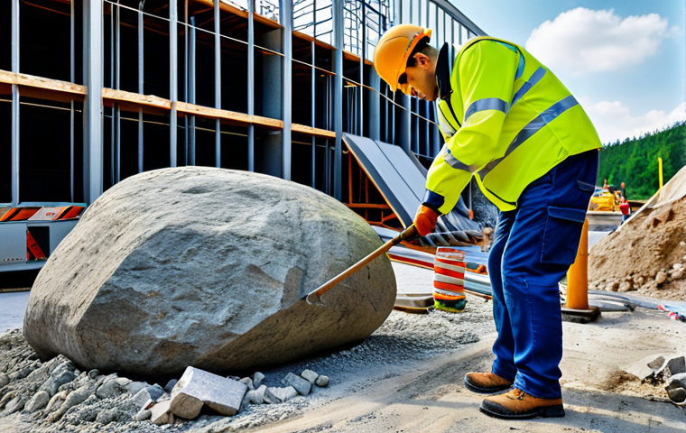 건축기사와 협력사 관리 경험 - **Construction Site Challenge:** "A construction engineer, fully clothed in appropriate attire, insp...