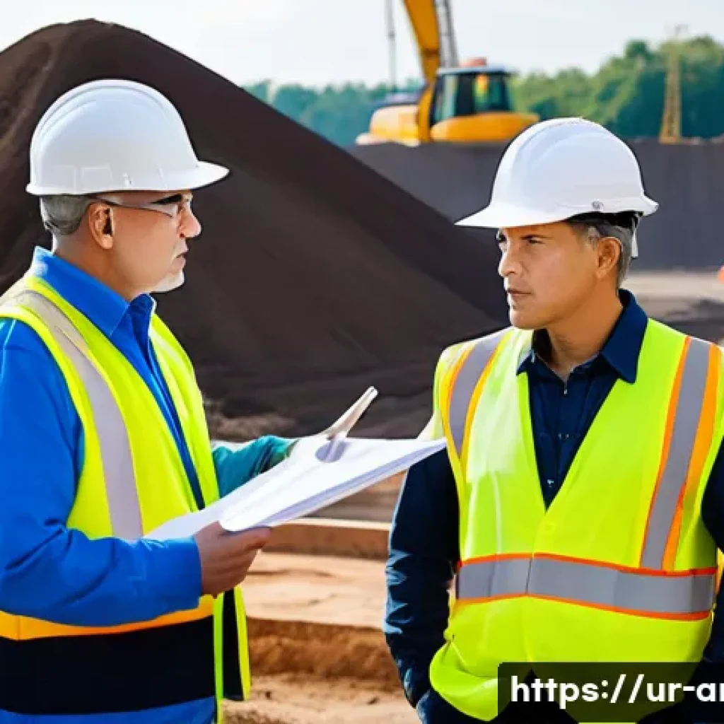 건축사 실무 경험 공유 - **Prompt:** A diverse team of construction workers, an architect, and engineers gathered around a de...